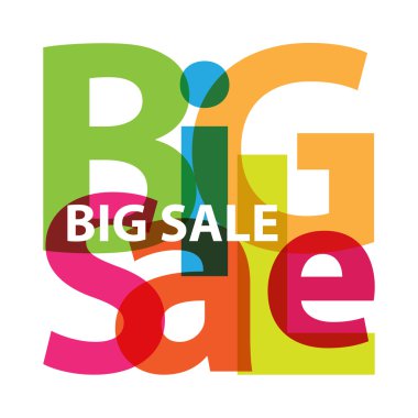 Vektör büyük satış. Kırık metin