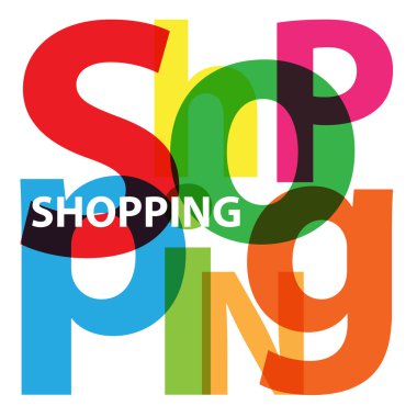 Vektör alışveriş. Kırık metin