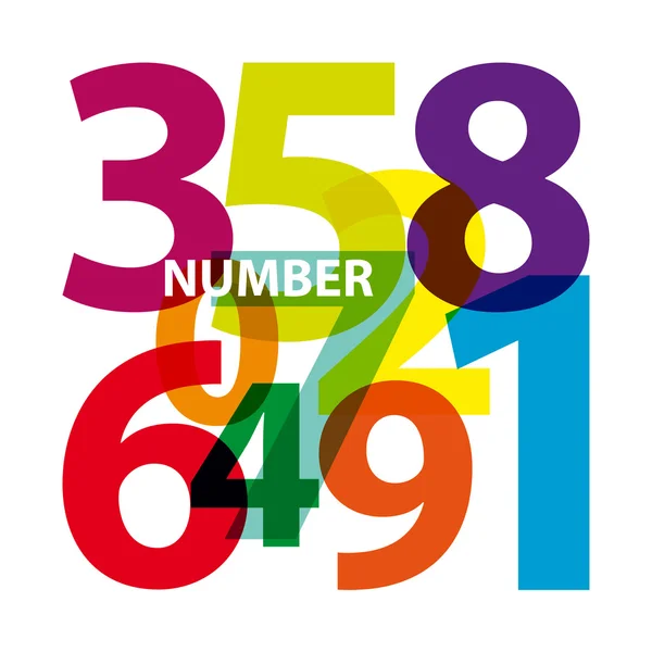 Vector numbers. Broken text — Stock Vector