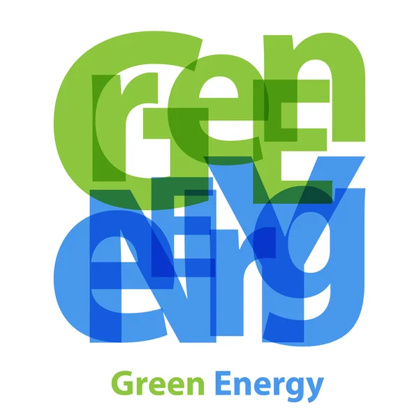 Energia Verde Vettoriale. Testo rotto — Vettoriale Stock