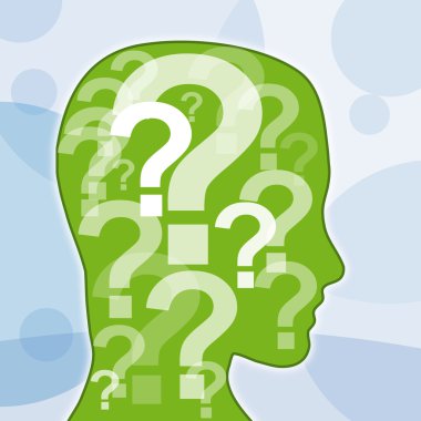 question mark in the head clipart