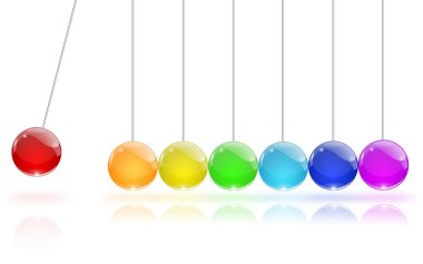 Pendulum of colored glass clipart