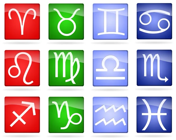 Botones de colección signos del zodiaco — Foto de Stock