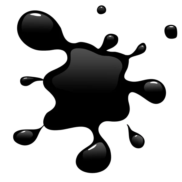 Atrament czarny na białym tle — Zdjęcie stockowe
