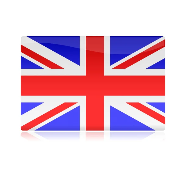 Glossy english flag — Stock Photo, Image