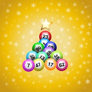 Bingo ile vektör Noel ağacı