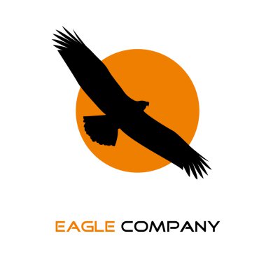 Vektör işareti siyah kartal güneşin