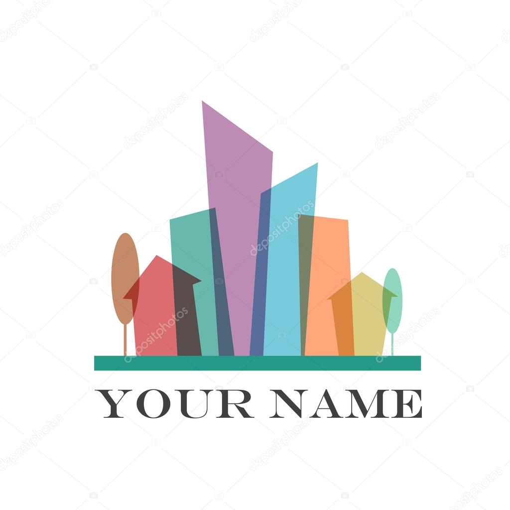 Vector sign flat city