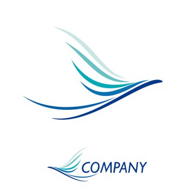 Vektör işareti kuş uçuş soyut