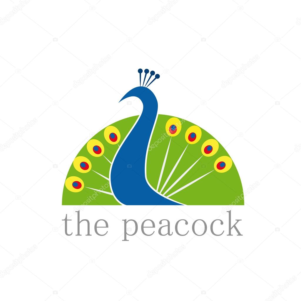 Vector sign Peacock