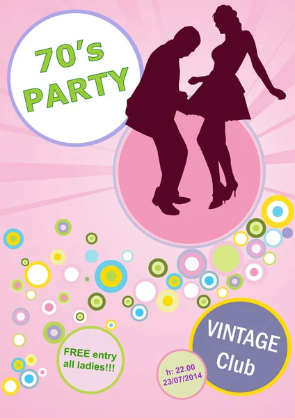 Vector invitation vintage dance — Stock Vector