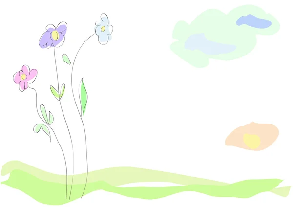 Векторний малюнок абстрактний квітковий — стоковий вектор