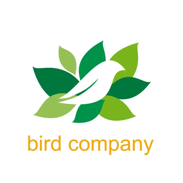 Vetor abstrato sinal pássaro no ramo —  Vetores de Stock