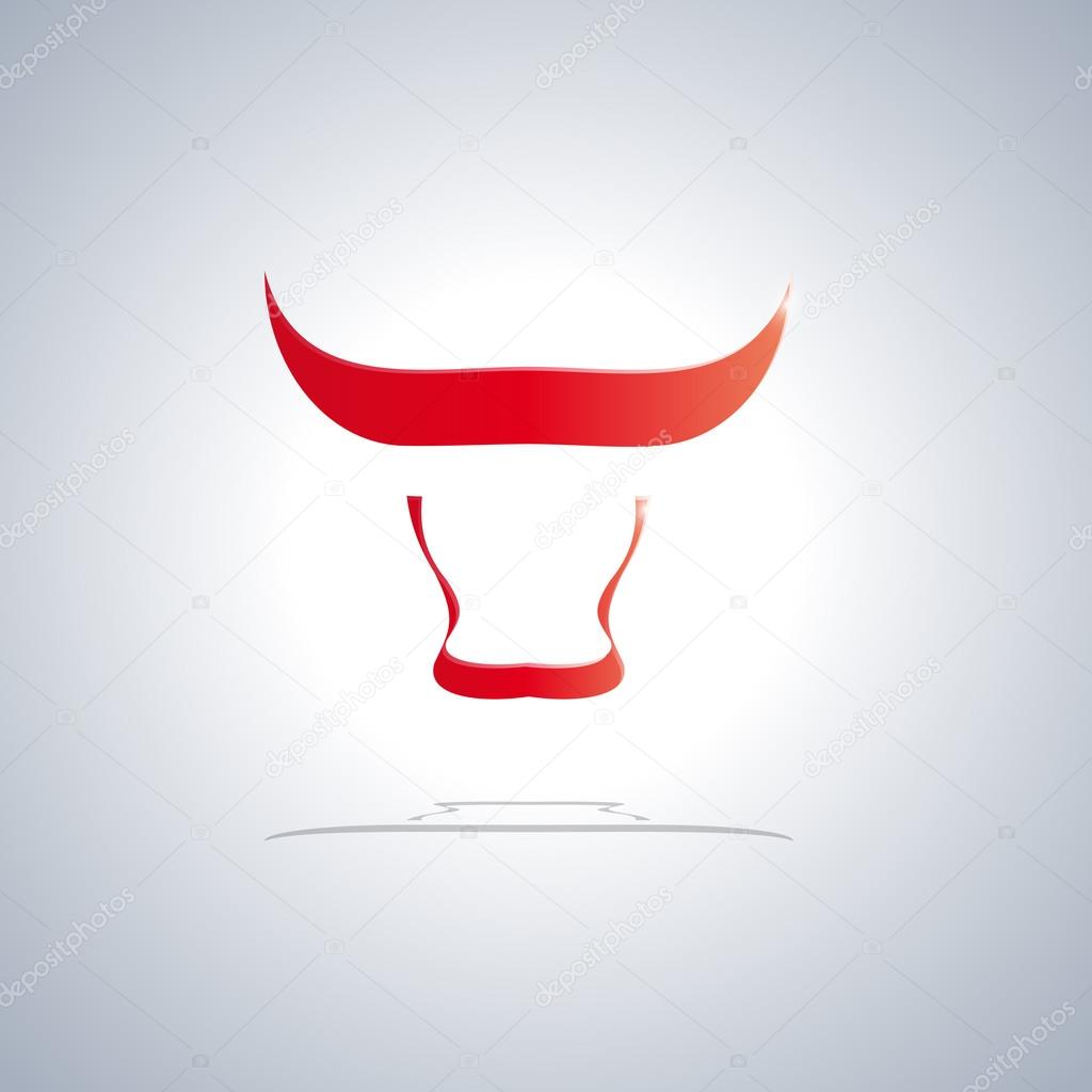 Vector sign Bull. Concept of strength and virility
