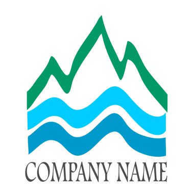 Vektör işareti soyut dağ