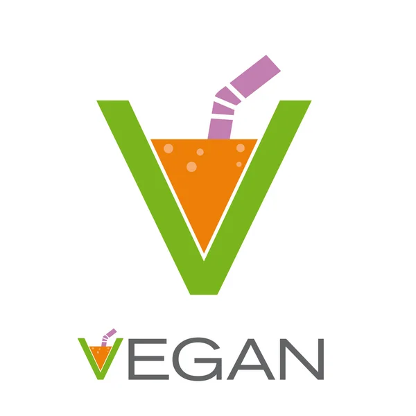 Vektorzeichen vegan — Stockvektor