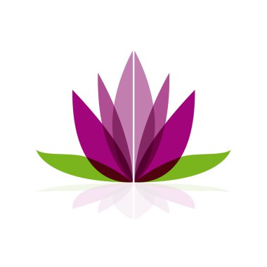 Vektör işareti çiçek, spa, yoga kavramı ve rahatla