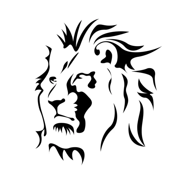 Vektorzeichen schwarzer Löwe — Stockvektor
