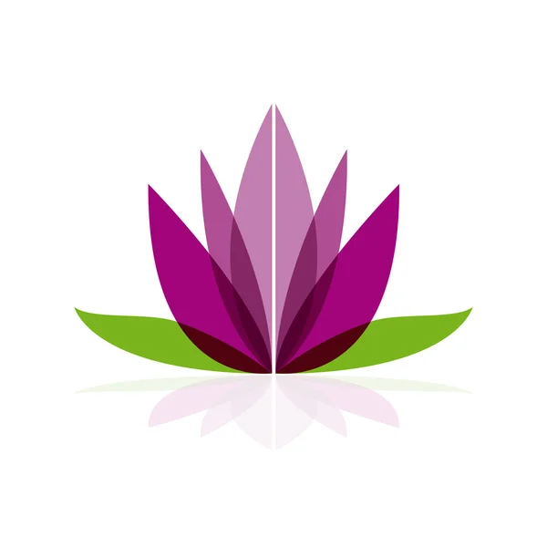 Vector sign flower, concept of spa, yoga and relax