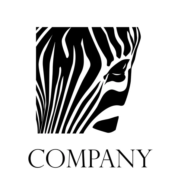 Segno vettoriale Primo piano zebra — Vettoriale Stock