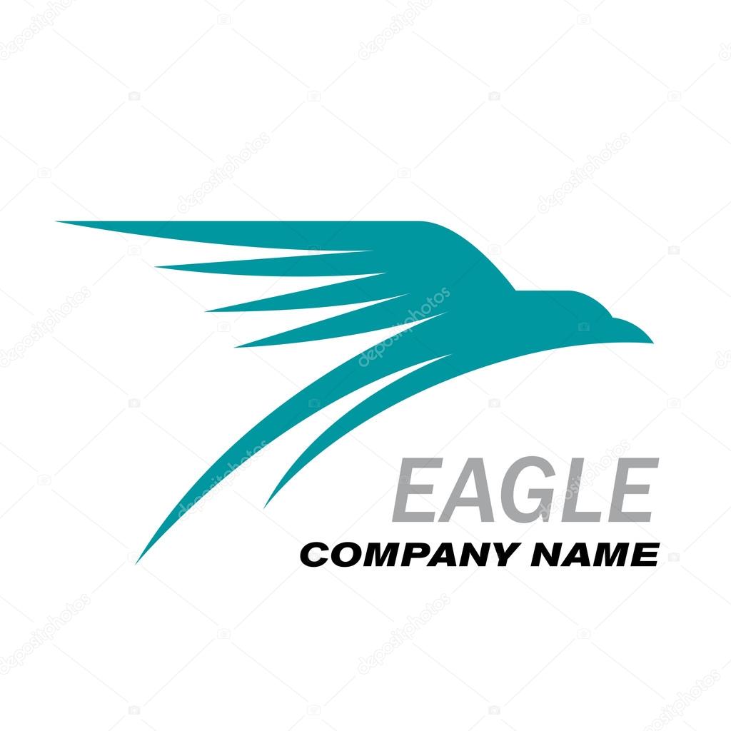 Vector Logo eagle in flight