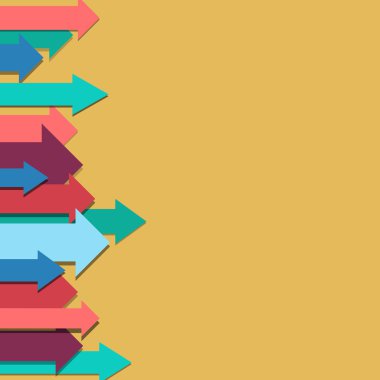 Vektör oklar arka plan, düz tasarım