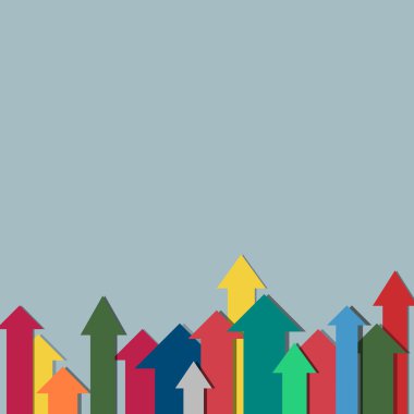 Vektör oklar arka plan, düz tasarım