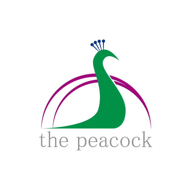 Signo vectorial abstracto Peacock — Archivo Imágenes Vectoriales
