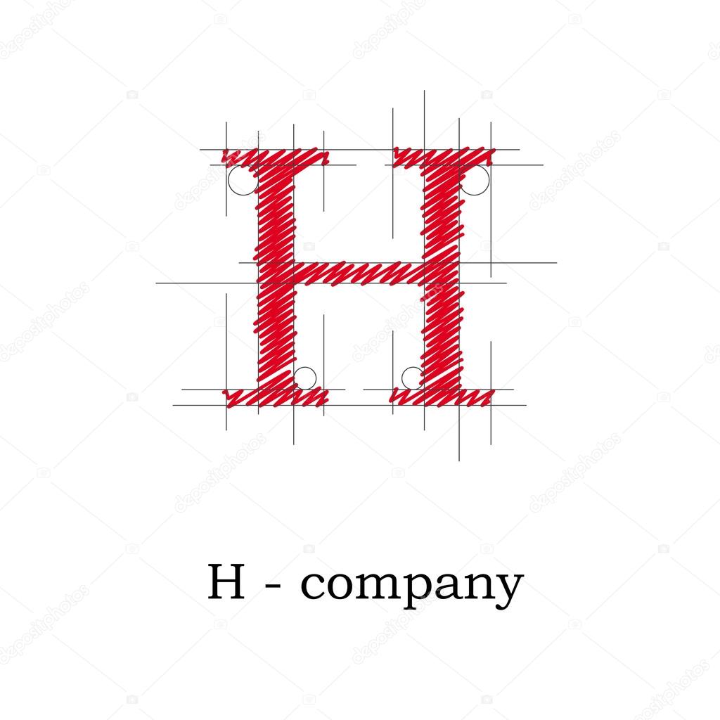 Ector sign design letter H