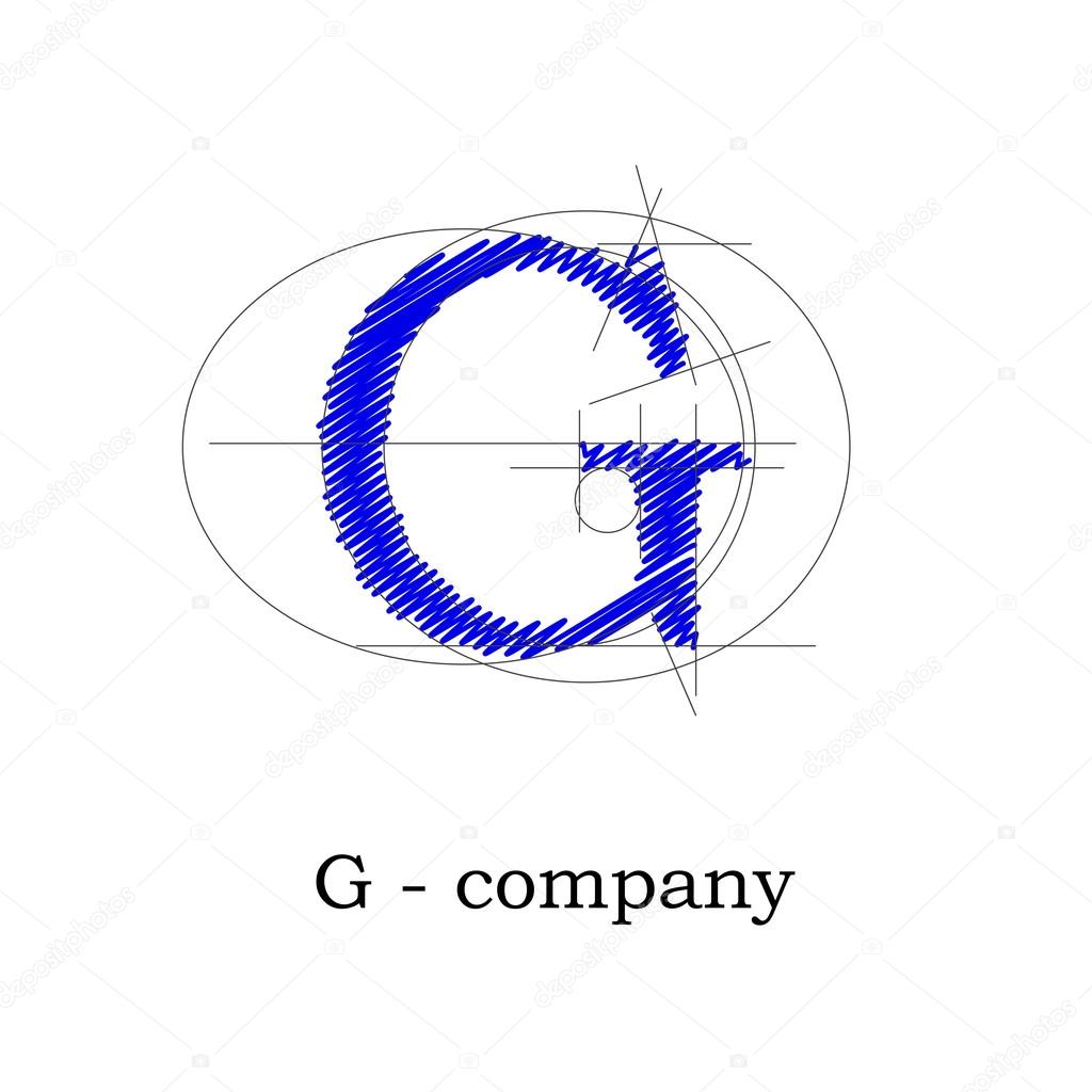 Vector sign design letter G