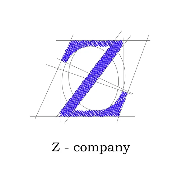 Vector teken ontwerpen letter Z — Stockvector