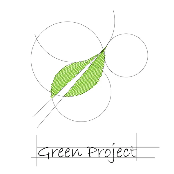 Wektor znak zielony projekt — Wektor stockowy