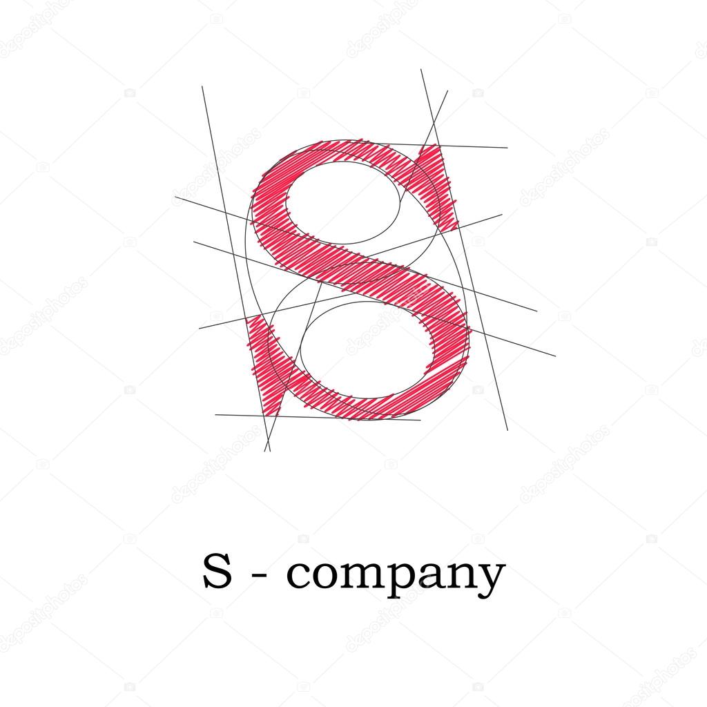 Vector sign design letter S