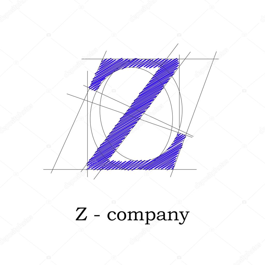 Vector sign design letter Z
