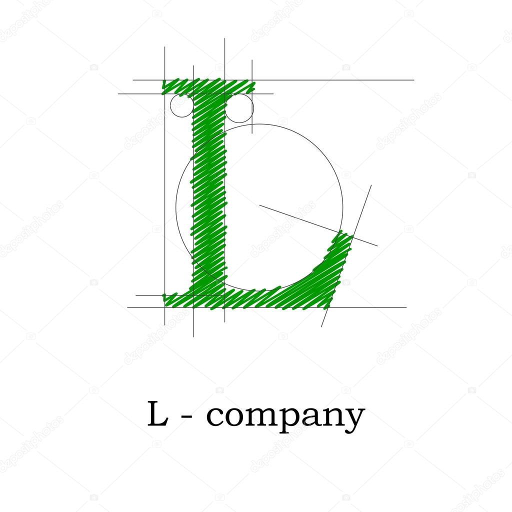 Vector sign design letter L