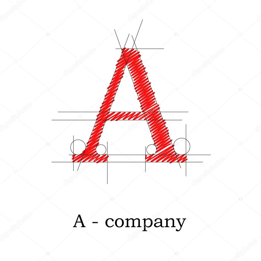 Vector sign design letter A