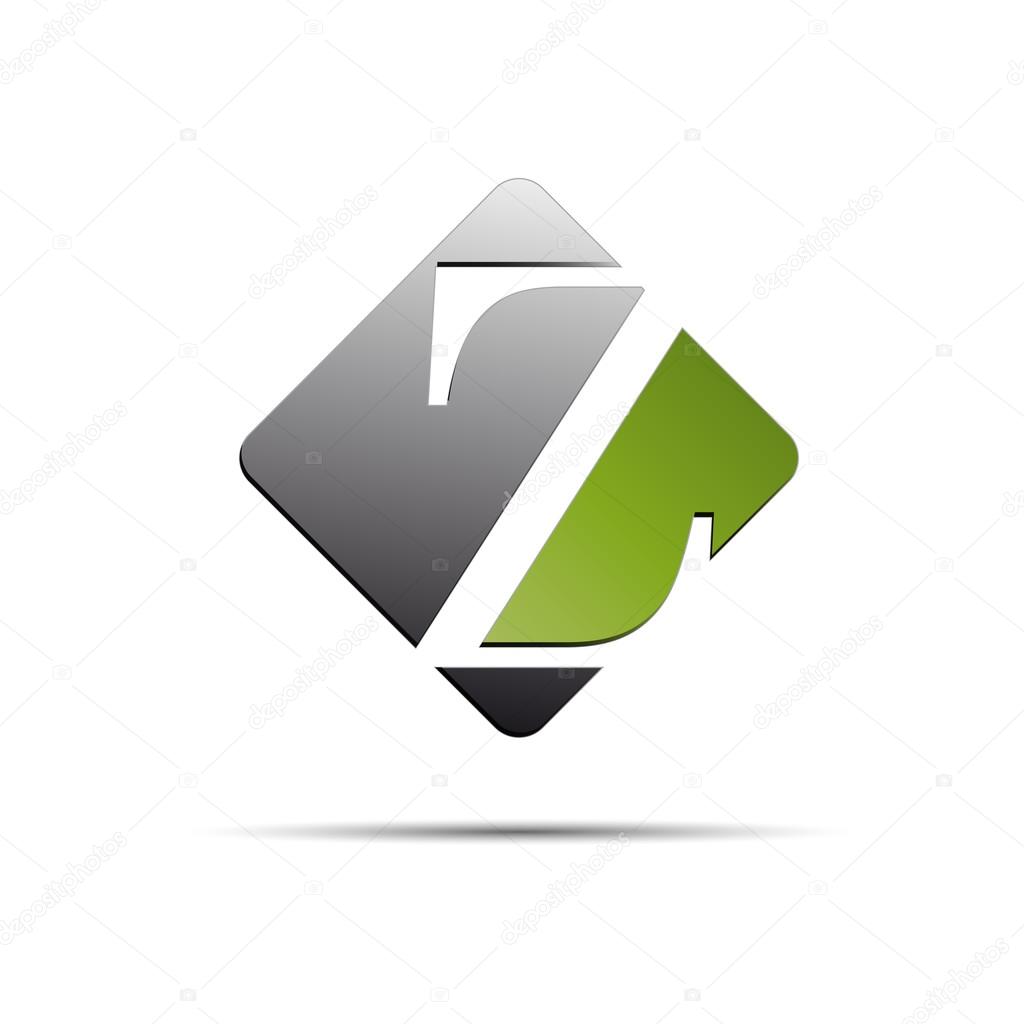 Vector sign initial letter Z on white background