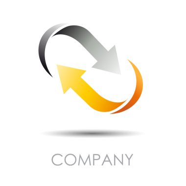 Vektör işareti okları hareket, birlikte