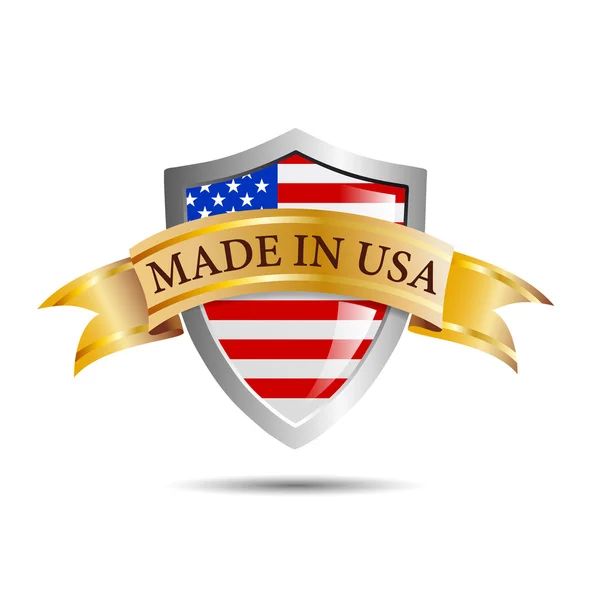 Vector shield made in USA — Stock Vector