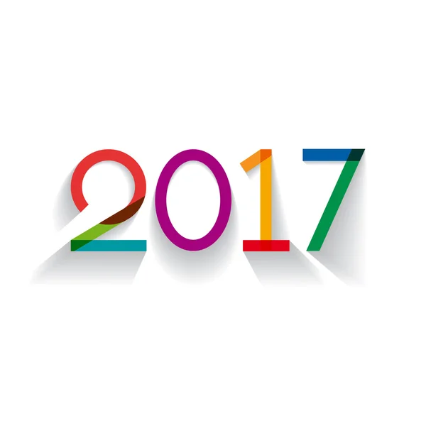 フラットなデザインの創造的なテキスト 2017 — ストックベクタ