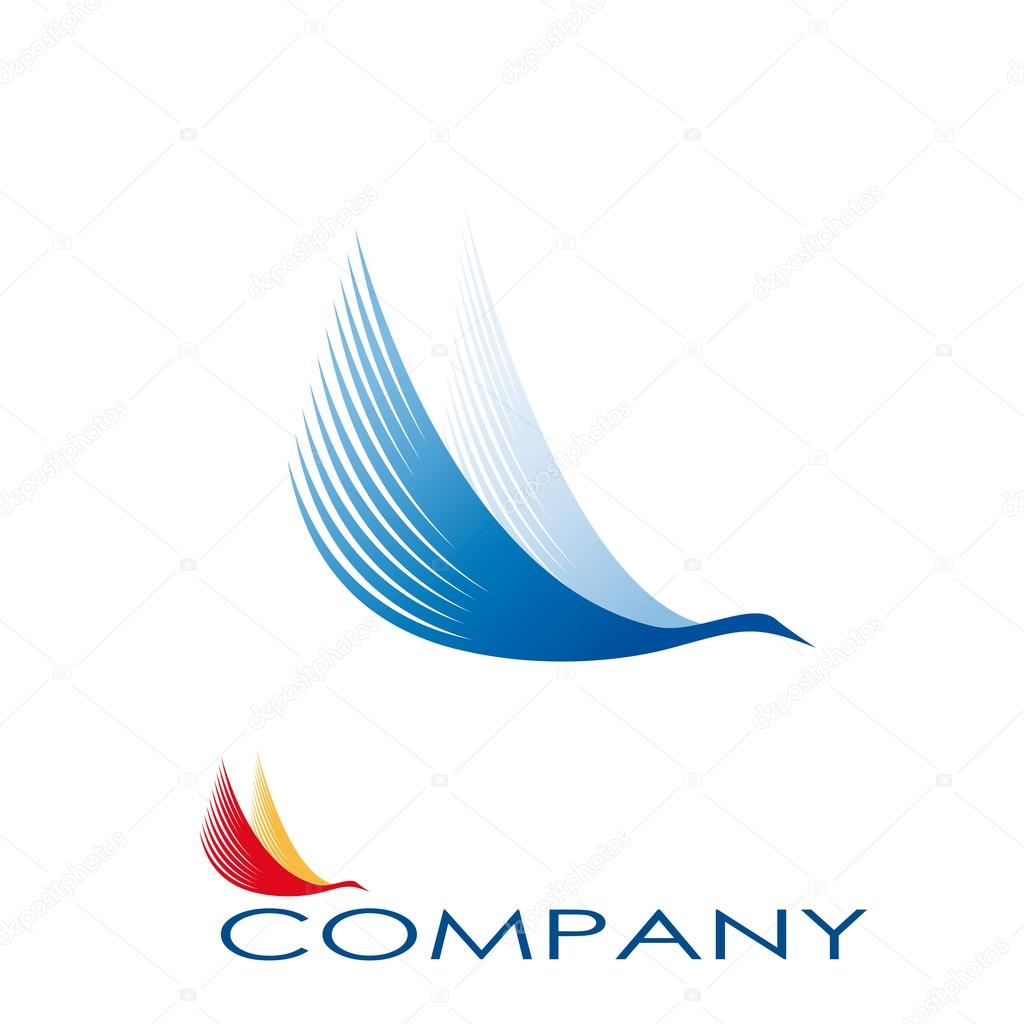Vector sign abstract stork