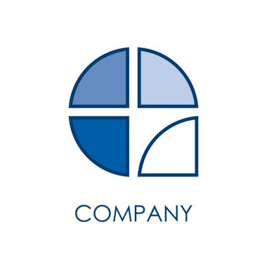 Vektör işareti soyut şekli. Mektup bir