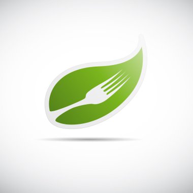 Vektör işareti vegan gıda