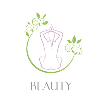 işareti spa, yoga vektör ve rahatla