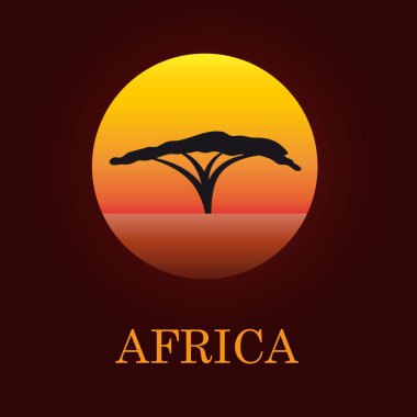 Vektör işareti Afrika manzara