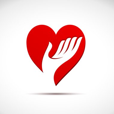 Kalbim vektör işareti yardım