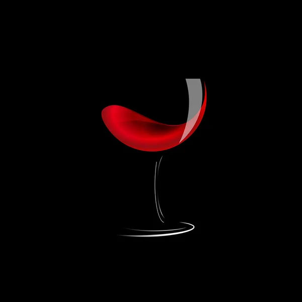 Vector signo vaso de vino — Vector de stock