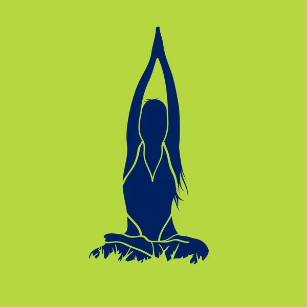 矢量图女人，温泉，瑜伽的概念和放松 — 图库矢量图片