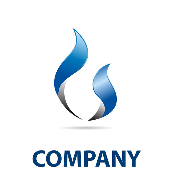 Vector sign natural gas 3d