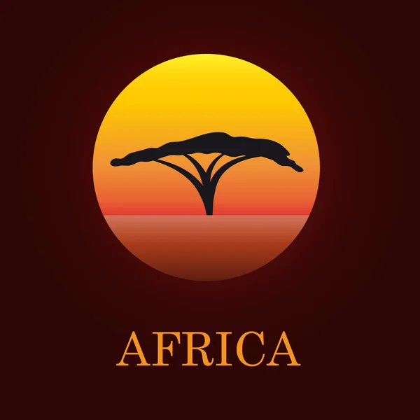 Vektor znamení africké krajiny — Stockový vektor
